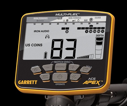Garrett ACE Apex with 8.5" x 11" DD Raider coil (Basic kit)